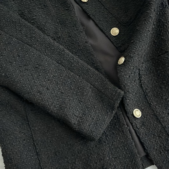 H&M textured weave boucle tweed jacket - Picture 4 of 6